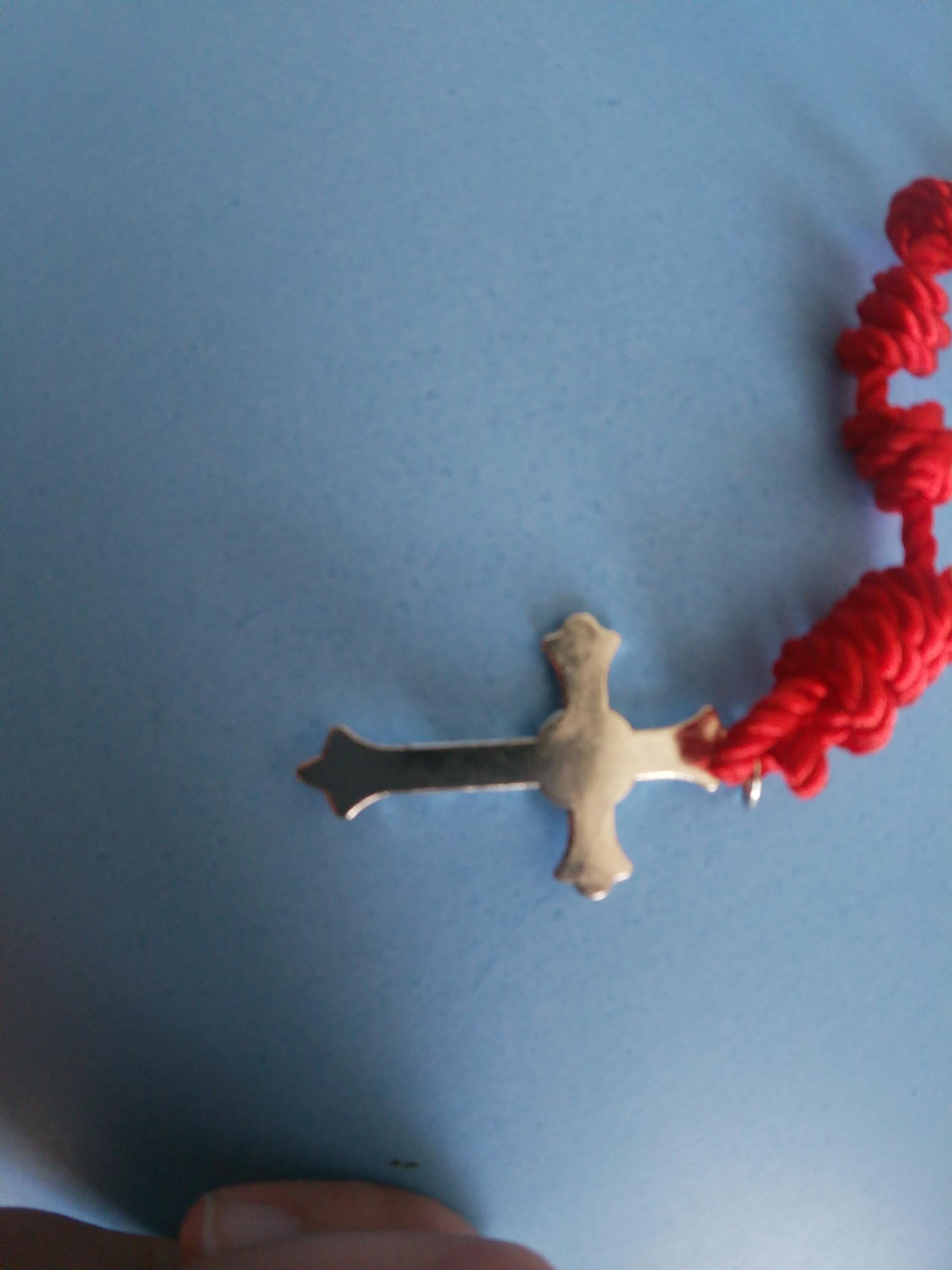 Red Knotted Rosary, large