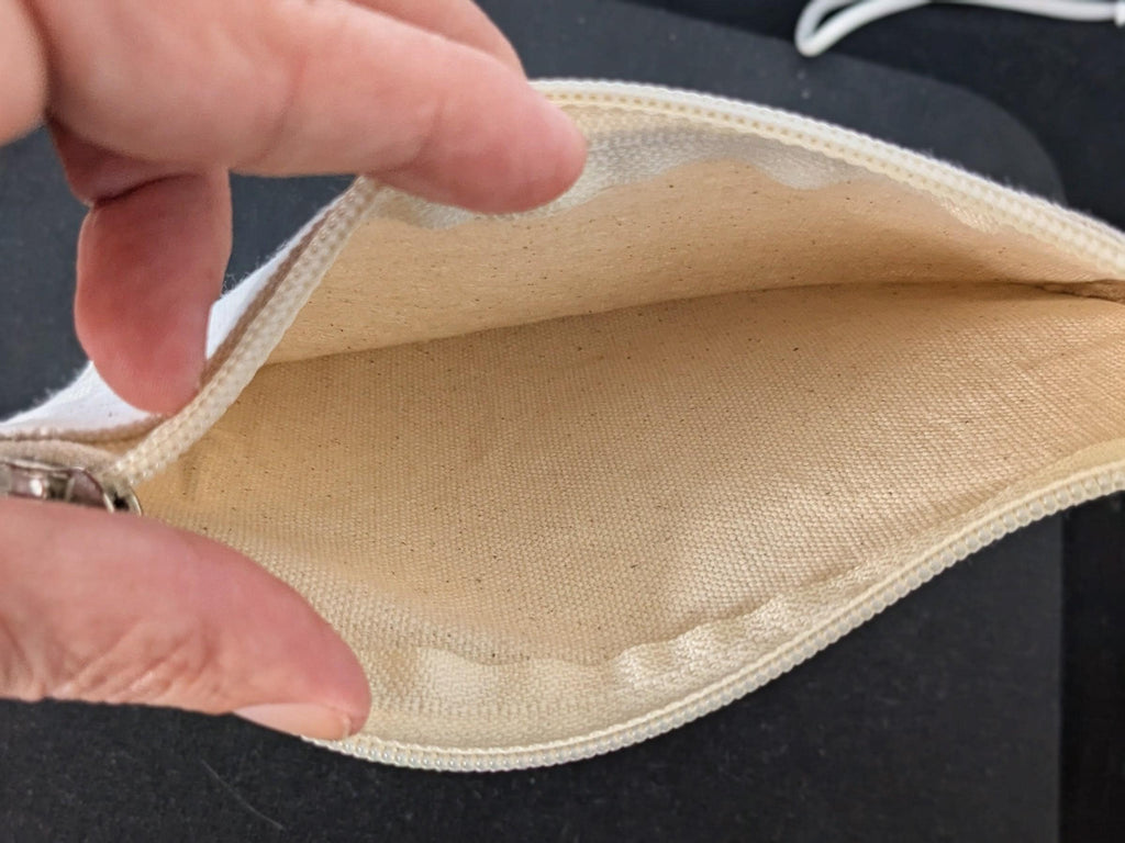 Canvas Mary Pouch: Rosary & Prayer Card Holder