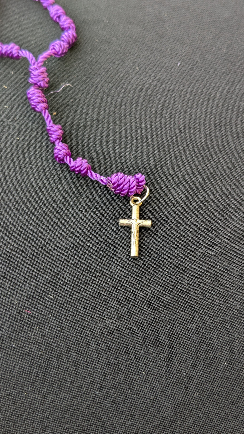 Purple Knotted Rosary, small
