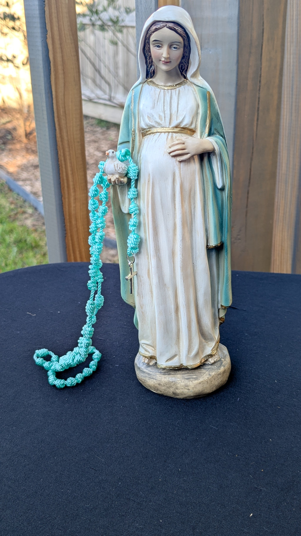 Teal, Knotted Rosary, small