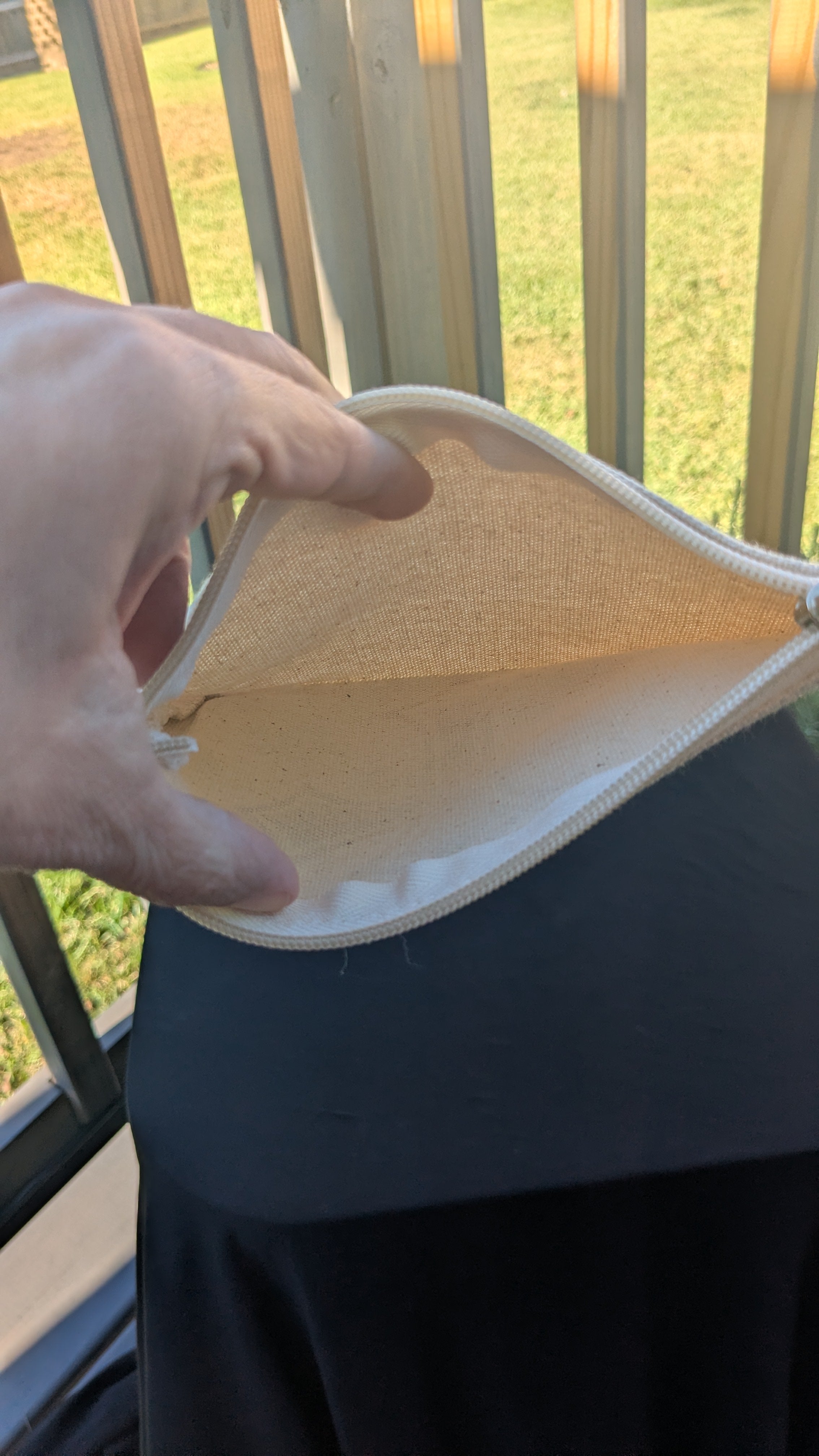 Canvas Cross Pouch: Rosary & Prayer Card Holder