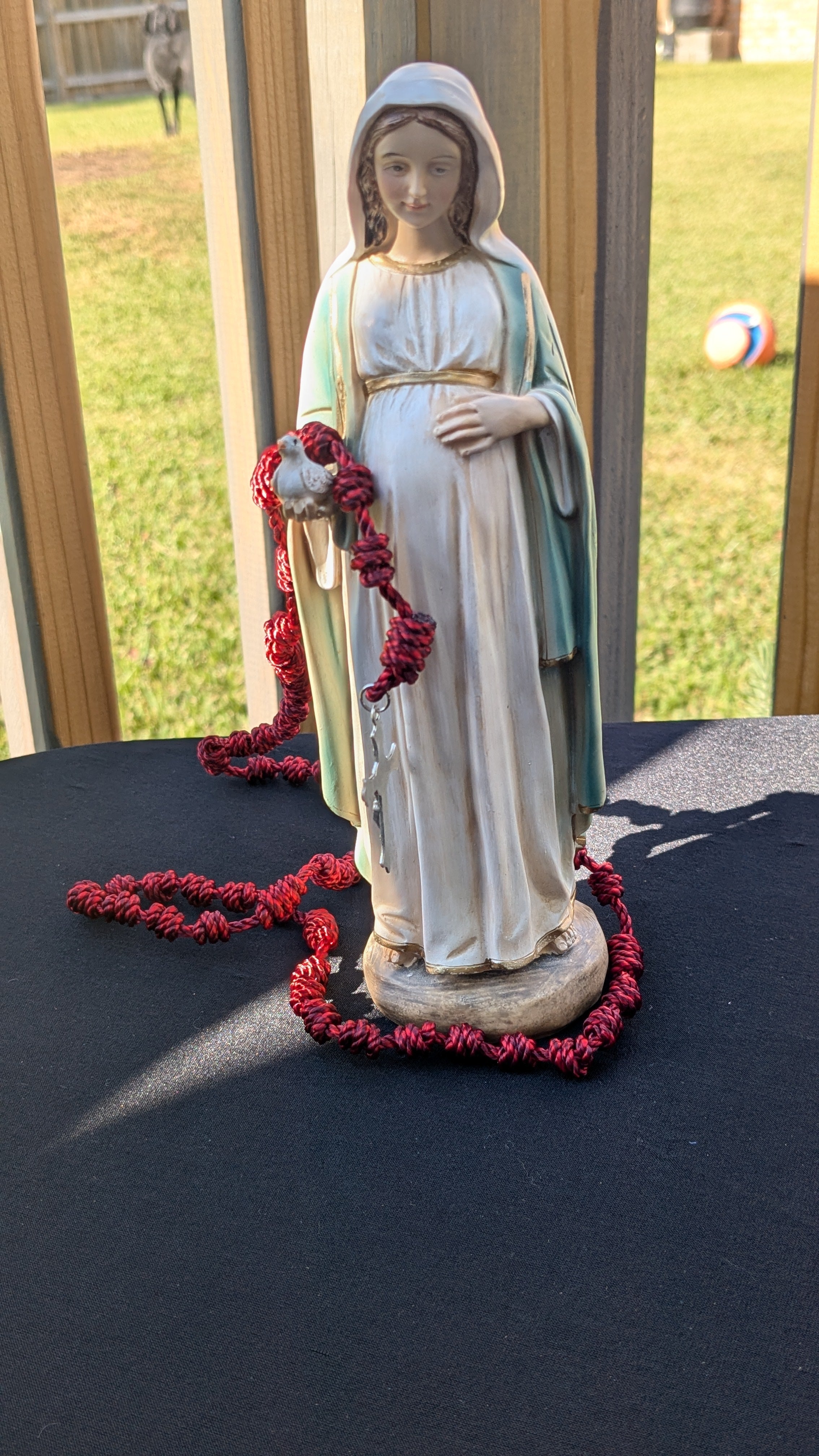 Crimson Knotted Rosary, Large