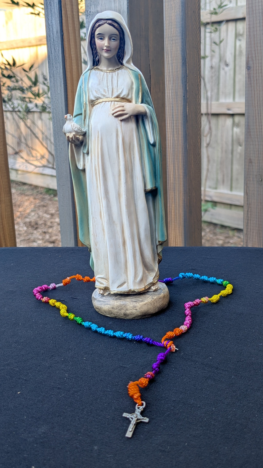 Rainbow, Knotted Rosary, small