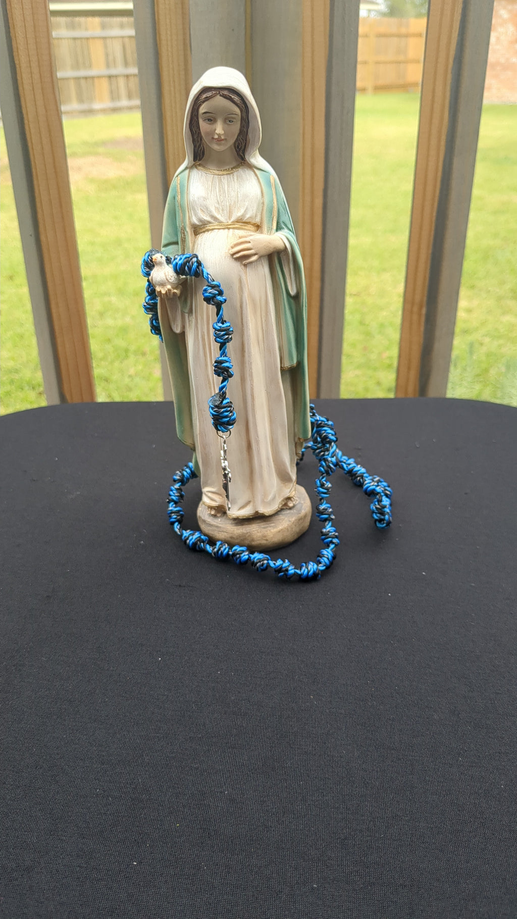 Keeper of Peace  Knotted Rosary with Nickel Crucifix